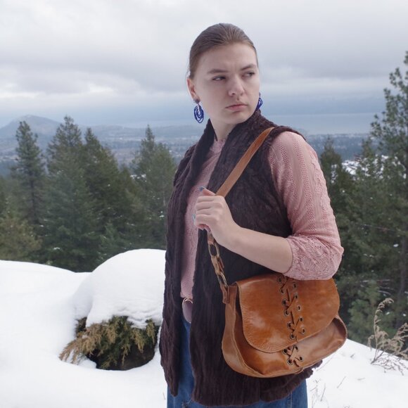 Brown Leather Vintage Bebe Made In  France Purse - Picture 5 of 5